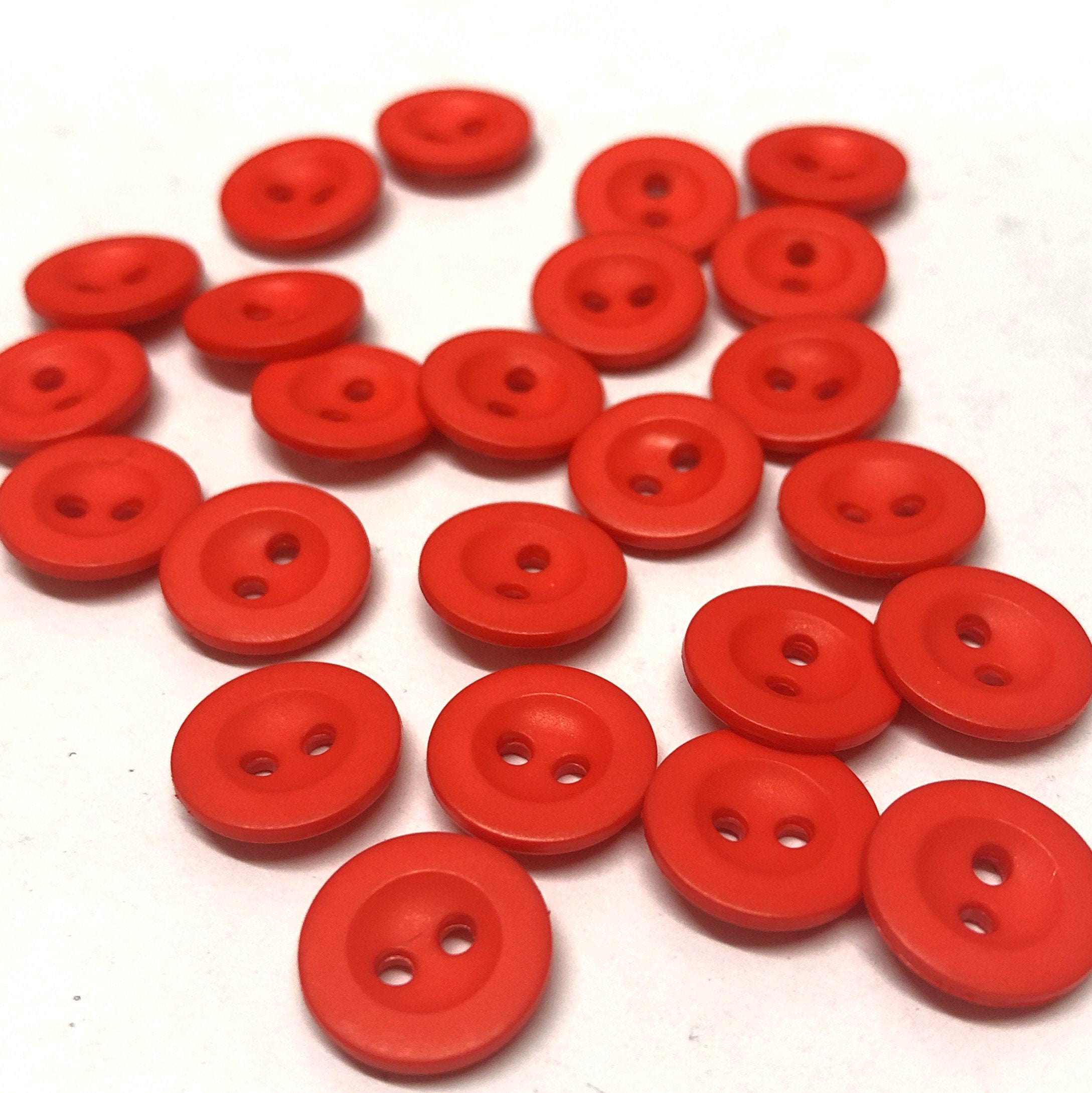 10, 25mm Light Wood Buttons With Handmade With Love Wording