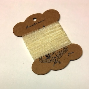 Ivory Sheer Organza Ribbon: 3mm Craft Ribbon, 5M