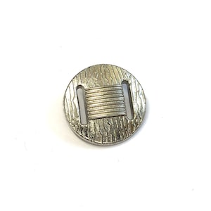 6, 28mm (44L) fancy silver metallic buttons, silver coat buttons, fancy silver shank buttons, large silver buttons