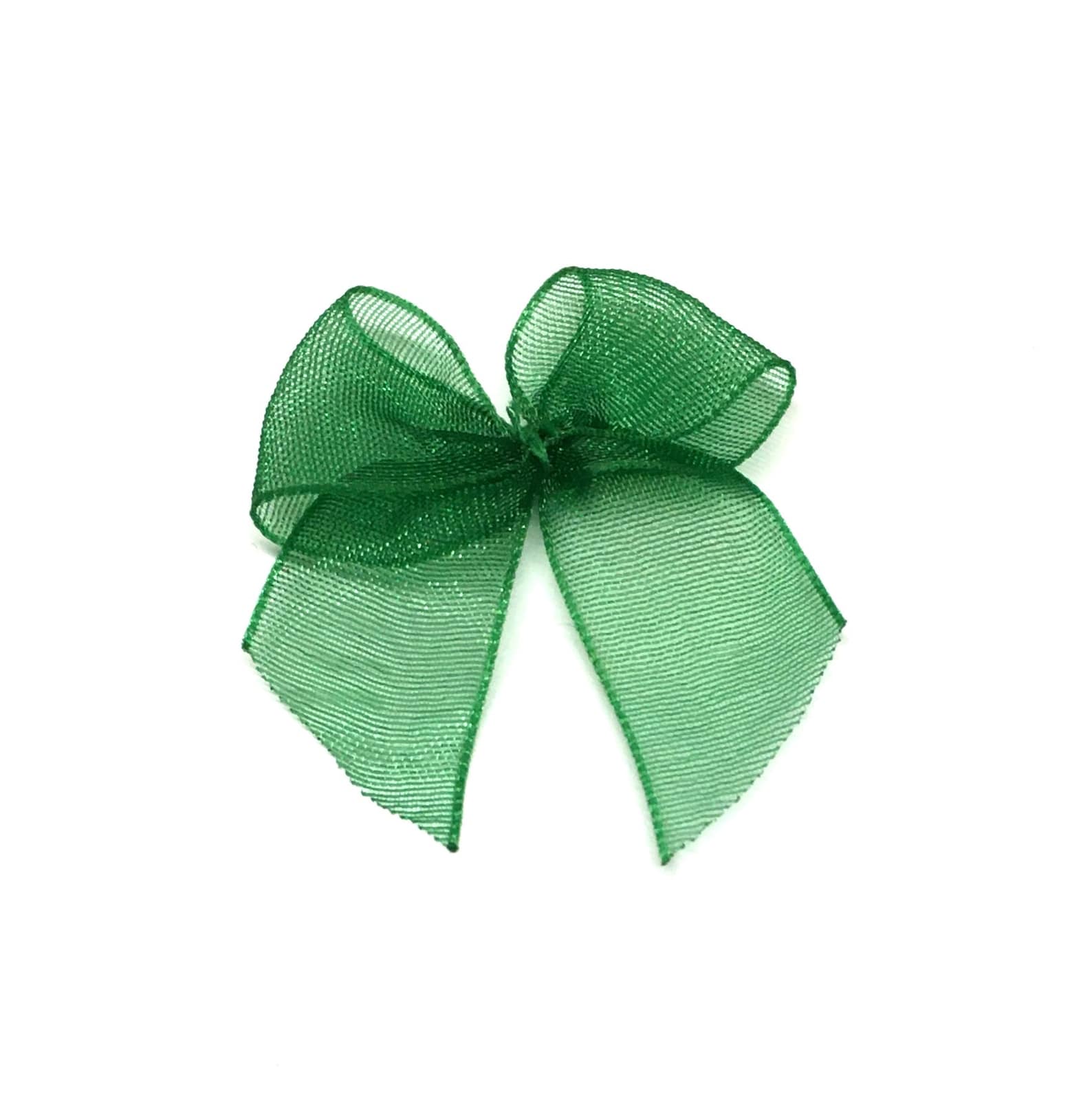 20 dark green organza bows green ribbon bows green bows Etsy