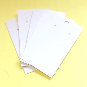 25pk, 9cm x 5cm witte oorbel presentatiekaarten, oorbellen display kaarten, sieraden business