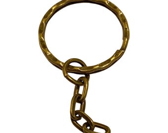 10 antique bronze Keychains: Metal Split Ring Findings