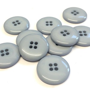 10, 23mm (36L) powder blue buttons, blue buttons, round blue buttons, coat buttons, blazer buttons, buttons uk, decorative buttons