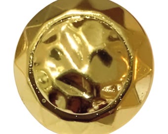 10pcs Gold Hammered Effect Buttons: Vintage Style, 15mm