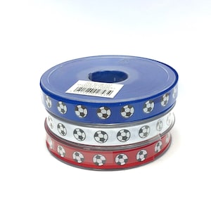 Football Grosgrain Ribbon: 13mm Craft Ribbon, 5M Length