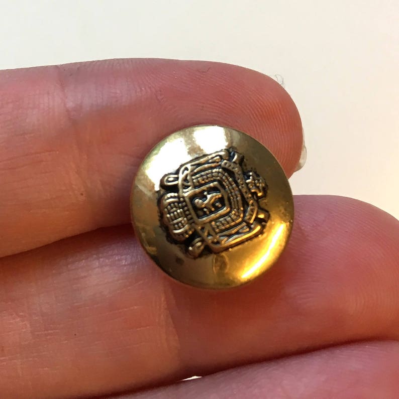 10 X Metallic Buttons Gold Plastic Buttons Round Buttons Etsy UK