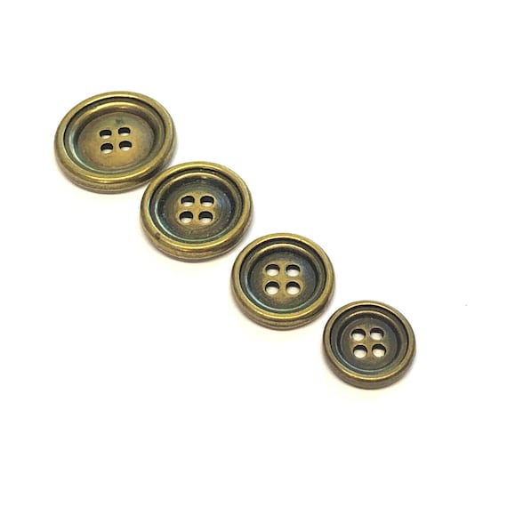 6 Solid Metal Aged Bronze Coat Buttons, Heavy Metal Buttons, Bronze Metal  Buttons, Bronze Blazer Buttons, Bronze Coat Buttons 