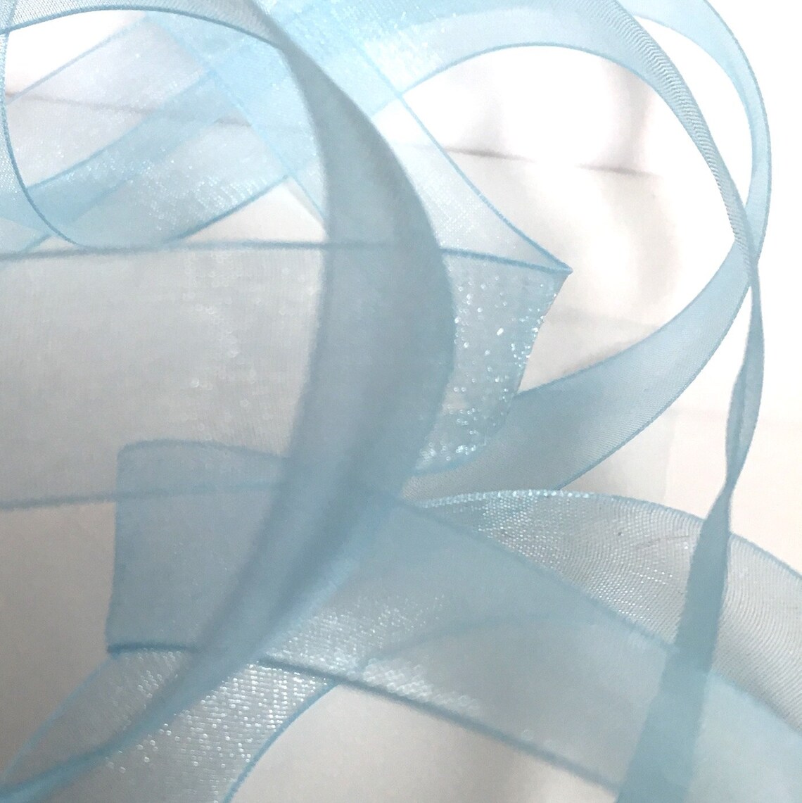 5M Blue Organza Ribbon Light Blue Ribbon Blue Ribbon 15mm - Etsy