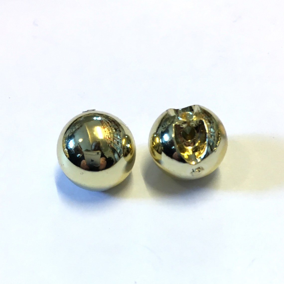 10 Gold Metallic Buttons Shiny Gold Buttons 12mm Buttons - Etsy