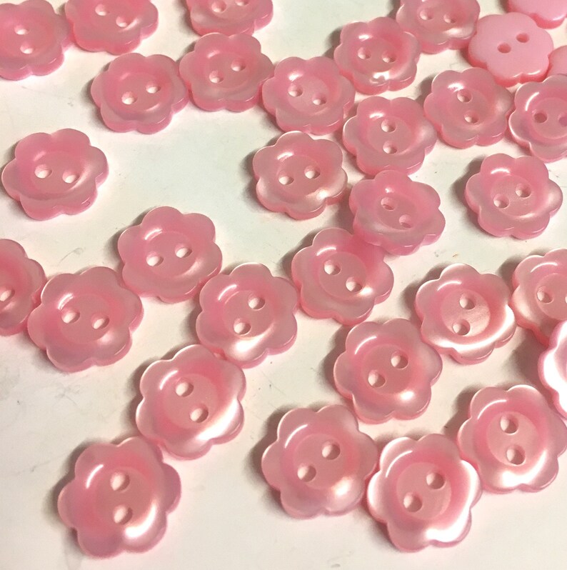 10 Pink Flower Buttons Flower Shaped Buttons 11mm Buttons Etsy UK