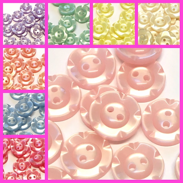 10, 26L wheel buttons, blue buttons, pink buttons, yellow buttons, red, green, peach fruit gum buttons, 16mm buttons, baby knit buttons