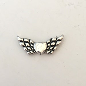 20 antique silver angel wing beads, angel wing beads, silver beads, silver angel wings, wing beads, jewellery beads, craft supplies