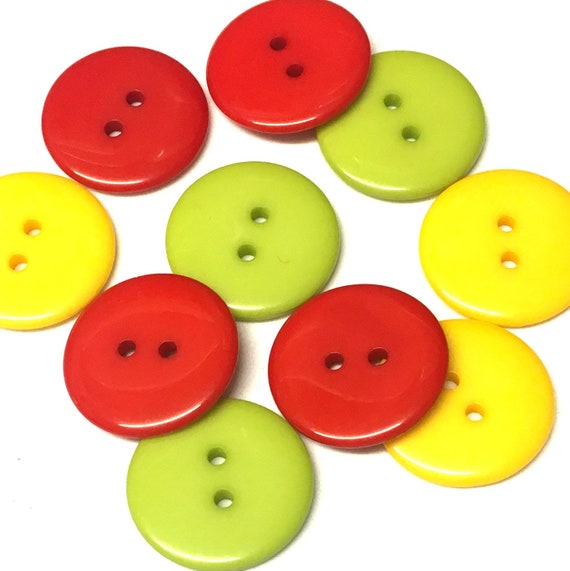 2 X 18mm MULTI COLOURED BUTTONS