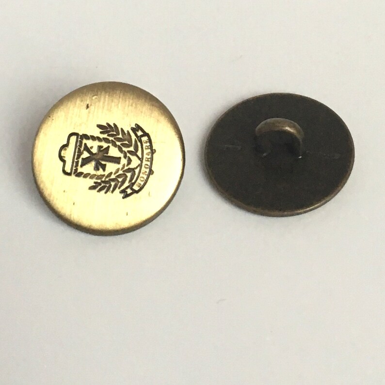 10 Metal Button Bronze Buttons Bronze Metal Buttons 15mm Etsy UK