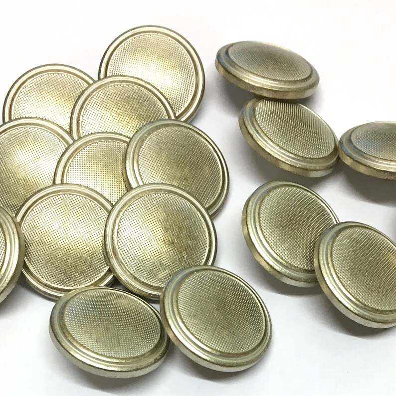 6 Silver Metal Blazer Buttons 20mm and 15mm Metal Buttons Etsy UK