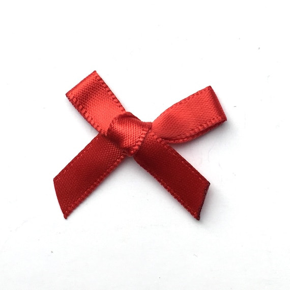 20, Satin Ribbon Bows, Red Ribbon Bows, Red Satin Bows, Red Ribbon