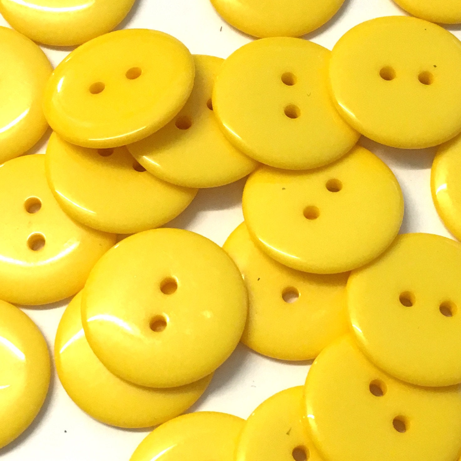 20 yellow buttons yellow resin buttons 23mm yellow buttons Etsy