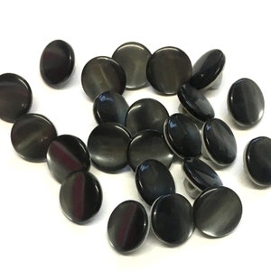 10 botones vintage de color gris opalescente con vástago de 11 mm. Suministros de costura.