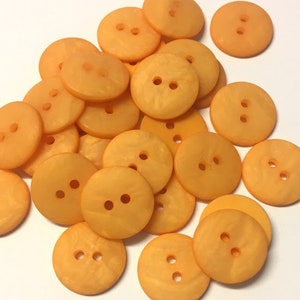 10 botões de resina variegados laranja: 15 mm Suprimentos de costura