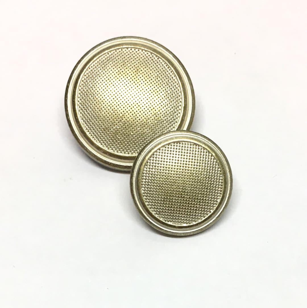 6, Silver Metal Blazer Buttons, 20mm and 15mm Metal Buttons, Metal