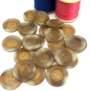10, brown variegated buttons, aran knit buttons, variegated buttons, chunky knit buttons, cream buttons, brown buttons, 23mm buttons
