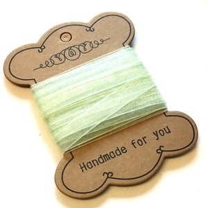 Mint Green Organza Ribbon: 10mm Sheer Craft Ribbon, 5M