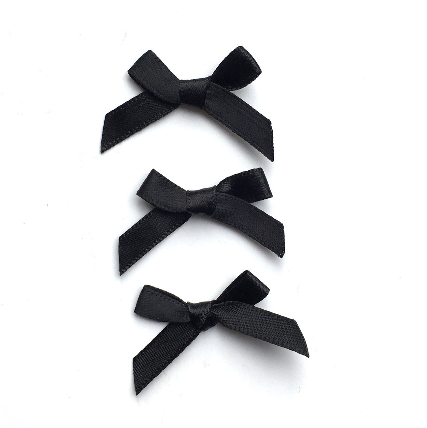 20, Satin Ribbon Bows, Black Ribbon Bows, Black Satin Bows, Black Ribbon  Bows, Black Bows, Satin Bows, Craft Supplies, Cardmaking Supplies -   Sweden