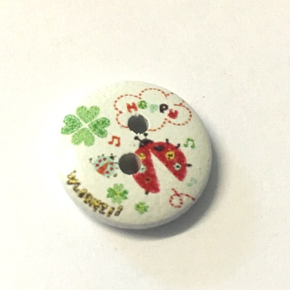 childrens knits, 10 x painted white wood 15mm buttons with cute zebra design