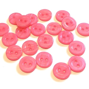 20, 11mm (18L) pink opalescent buttons, pink baby buttons, pink resin buttons, 11mm buttons, sewing buttons, baby knit buttons