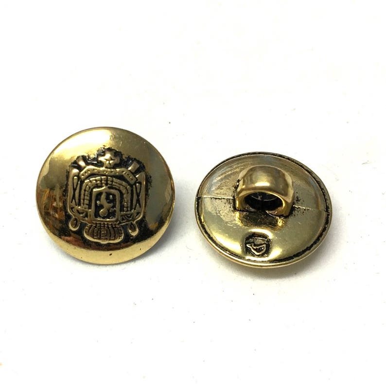 10 X Metallic Buttons Gold Plastic Buttons Round Buttons Etsy UK