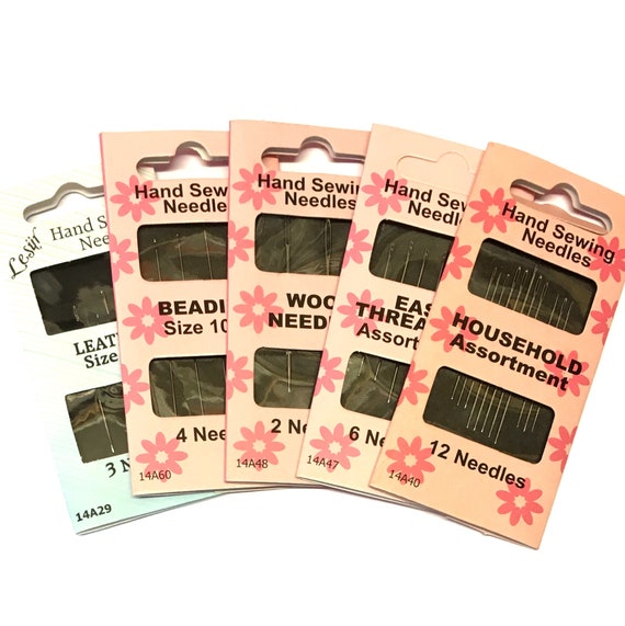 Hand Sewing Needle Set: Leather, Beading, Wool & Everyday Needles