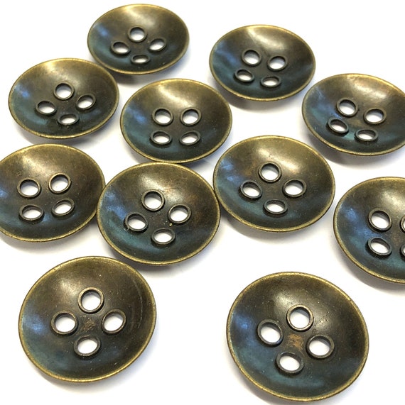 20 Metal Buttons 3/810mmantique Bronze Shank Crafts Vintage Buttons,coat  Sweater Clothing Clasp,pants Button,sewing Buttonsb41 