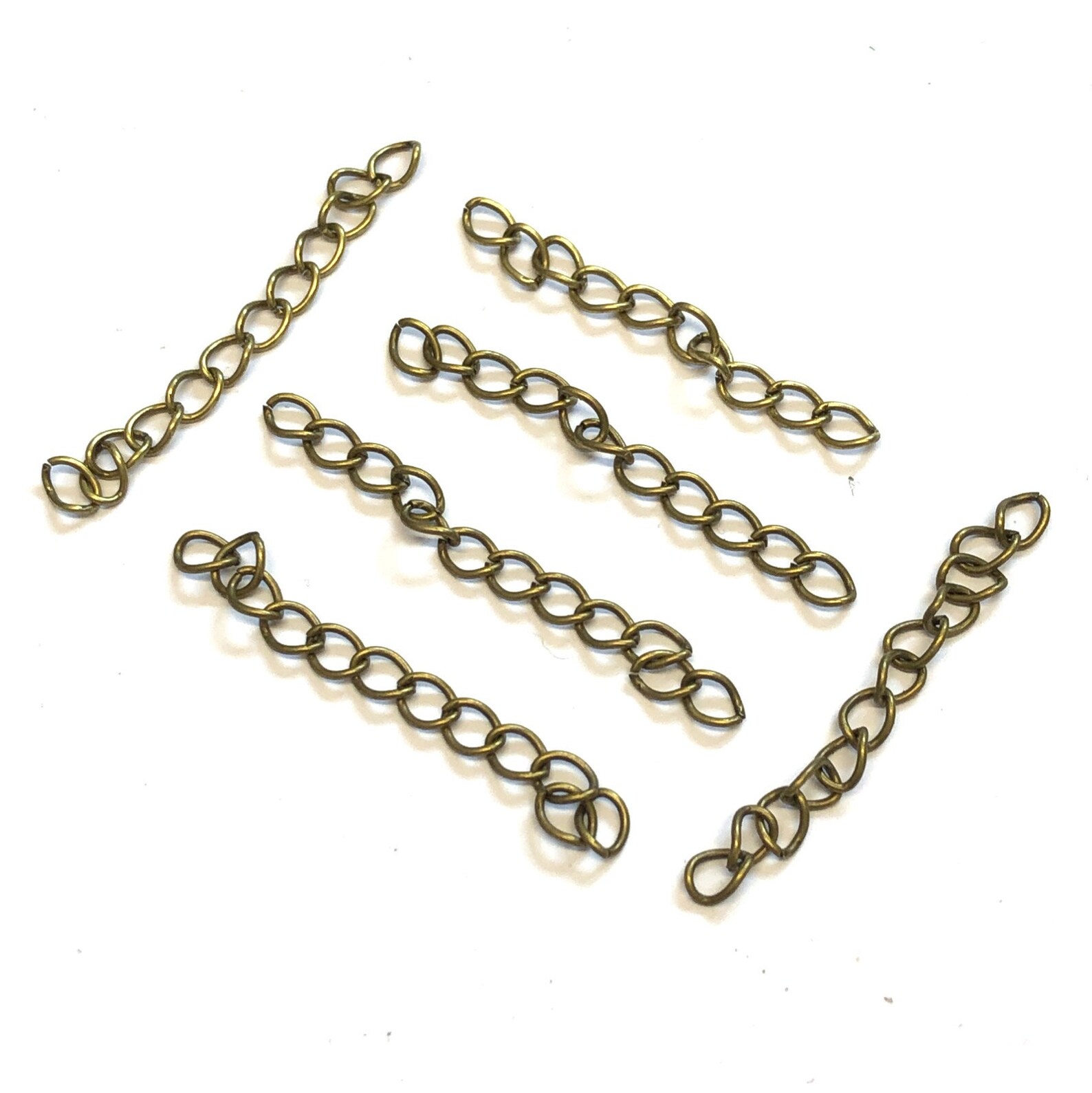 50 X Bronze Plated Extender Chains Extension Curb Chains - Etsy Sweden