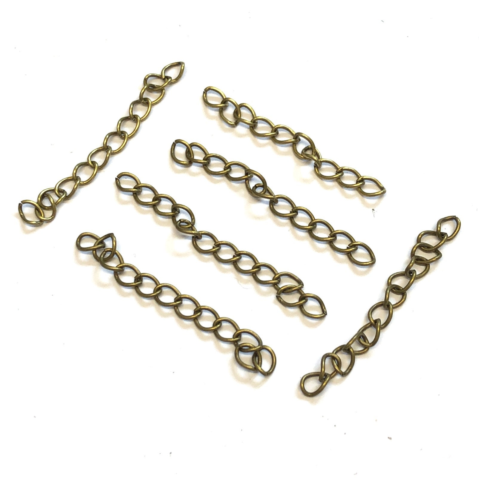 2 Antique Copper Extension Chain, Jewelry Extender Chain, Bracelet