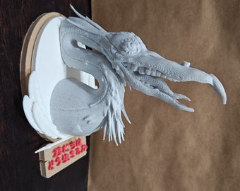 Busto di airone cenerino ispirato a Ghibli Il ragazzo e l'airone (How Do You Live? 君たちはどう生きるか) - Figura con stampa 3D per appendiabiti da parete
