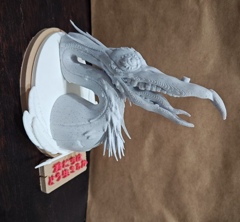 Grey Heron Bust Inspired by Ghibli The Boy and the Heron (How Do You Live? 君たちはどう生きるか) - Wall Hanger 3D Print figure image 1