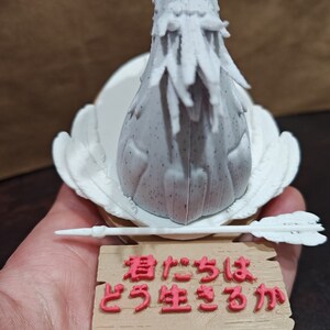 Grey Heron Bust Inspired by Ghibli The Boy and the Heron (How Do You Live? 君たちはどう生きるか) - Wall Hanger 3D Print figure image 2