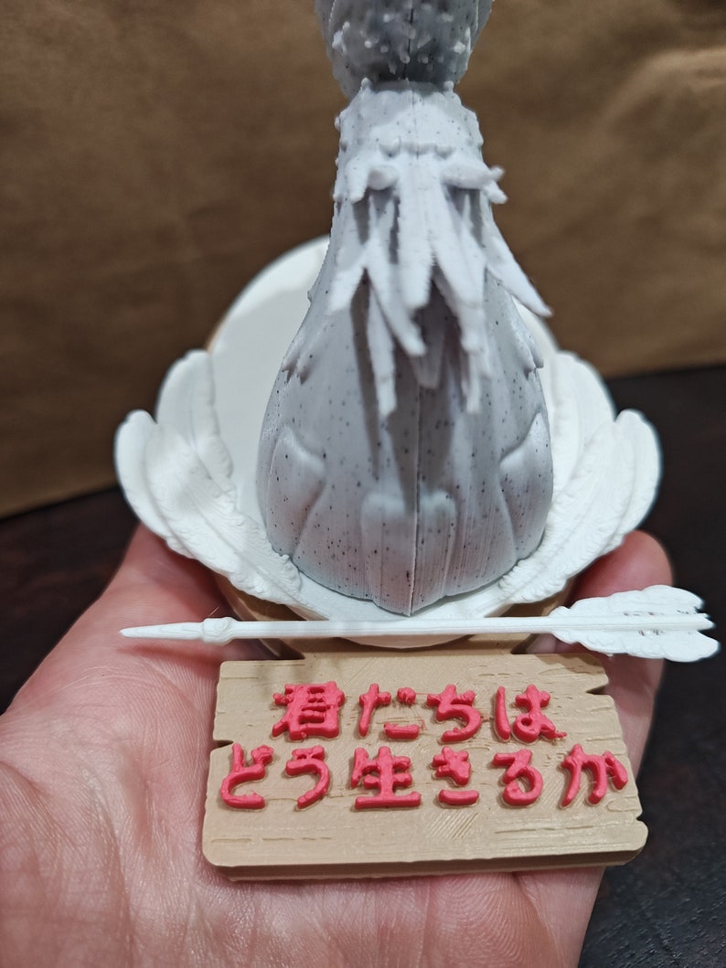 Grey Heron Bust Inspired by Ghibli The Boy and the Heron (How Do You Live? 君たちはどう生きるか) - Wall Hanger 3D Print figure image 2