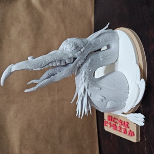 Grey Heron Bust Inspired by Ghibli The Boy and the Heron (How Do You Live? 君たちはどう生きるか) - Wall Hanger 3D Print figure image 5