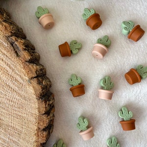 Cactus Knitting Needle Stoppers | Desert Cactus Silicone Needle Stoppers | Knitting Project Savers | Knitting Notions | Knitting Accessories