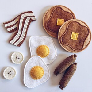Felt Breakfast Food Play Food Set Felt Food for Kids Felt