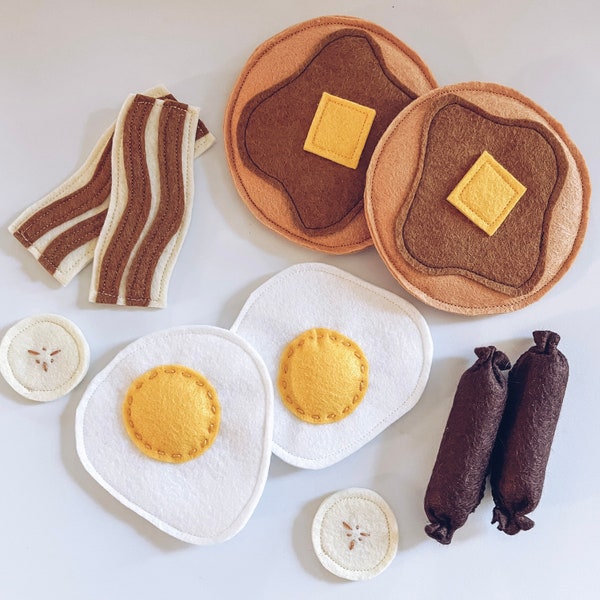 Felt Breakfast Food | Play Food Set | Felt Food for Kids | Felt Play Food | Felt Food | Play Food for Kids| Play Kitchen Food