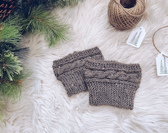 Cable Knit Boot Cuffs | Women's Winter Leg Warmers