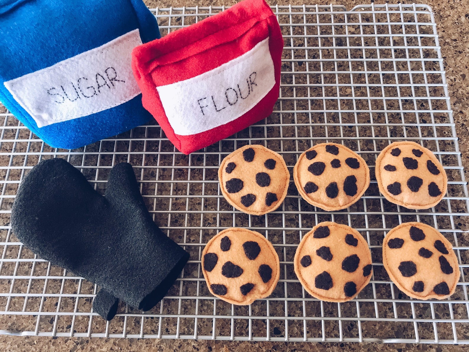 Felt Cookie Set Cookie Baking Set Felt Food Pretend Play Etsy
