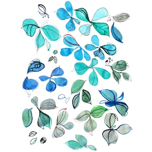 Seeds and Leaves illustration: Watercolour and ink pen