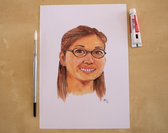 Lane Kim - Keiko Agena - Gilmore Girls - Watercolour Portrait Print