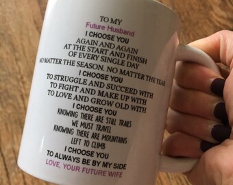 to my future husband mug, gift for husband on our wedding day, husband 11oz mug