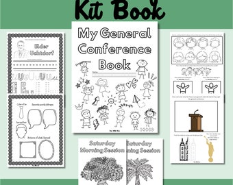 Paquete de folletos de actividades educativas de la Conferencia General para niños de la Primaria, páginas para colorear para niños de la Iglesia SUD, paquete de kit de la Conferencia de octubre de 2024