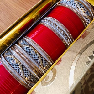 Beautiful Stone Set Bridal Chura Chuda Choora Wedding Bangles