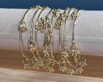 Gold and Red Bangles Bridal Chuda Set, Punjabi Traditional Red